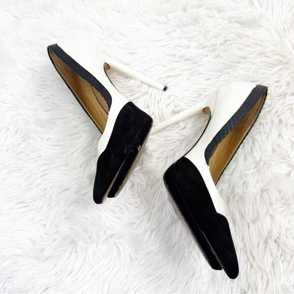 L.A.M.B. CIA Colorblock Leather Pointed Toe Pump Heels - Picture 7 of 14